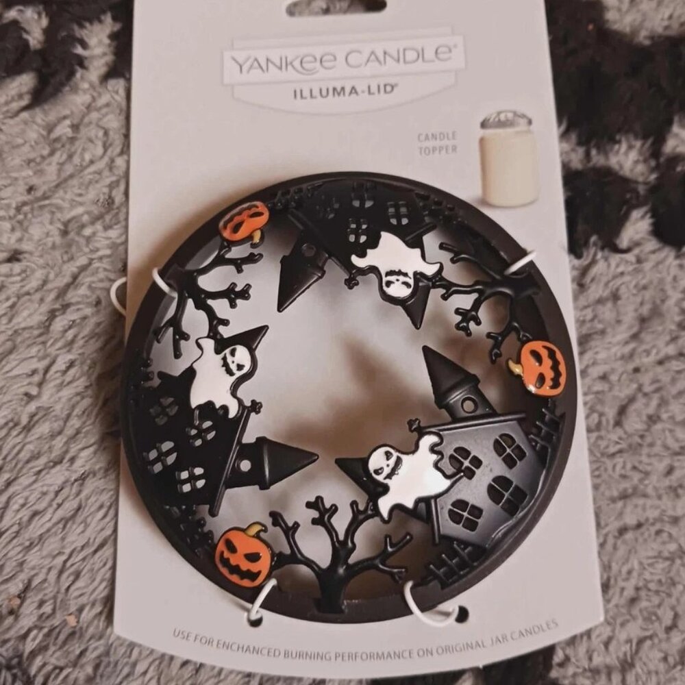 Yankee Candle Halloween House Illuma-Lid Jar Topper Haunted House Ghosts JOL NEW